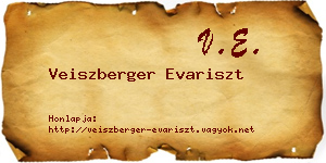 Veiszberger Evariszt névjegykártya